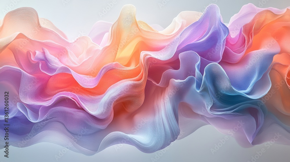 Colorful Soft Waves Flowing in Abstract Design Element with Texture Colorful Soft Waves Flowing in Abstract Design Element with Texture