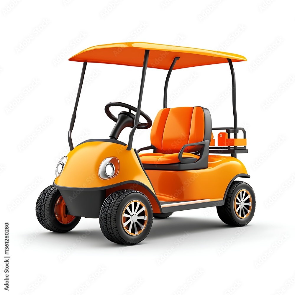 golf cart 3D render golf cart 3D render