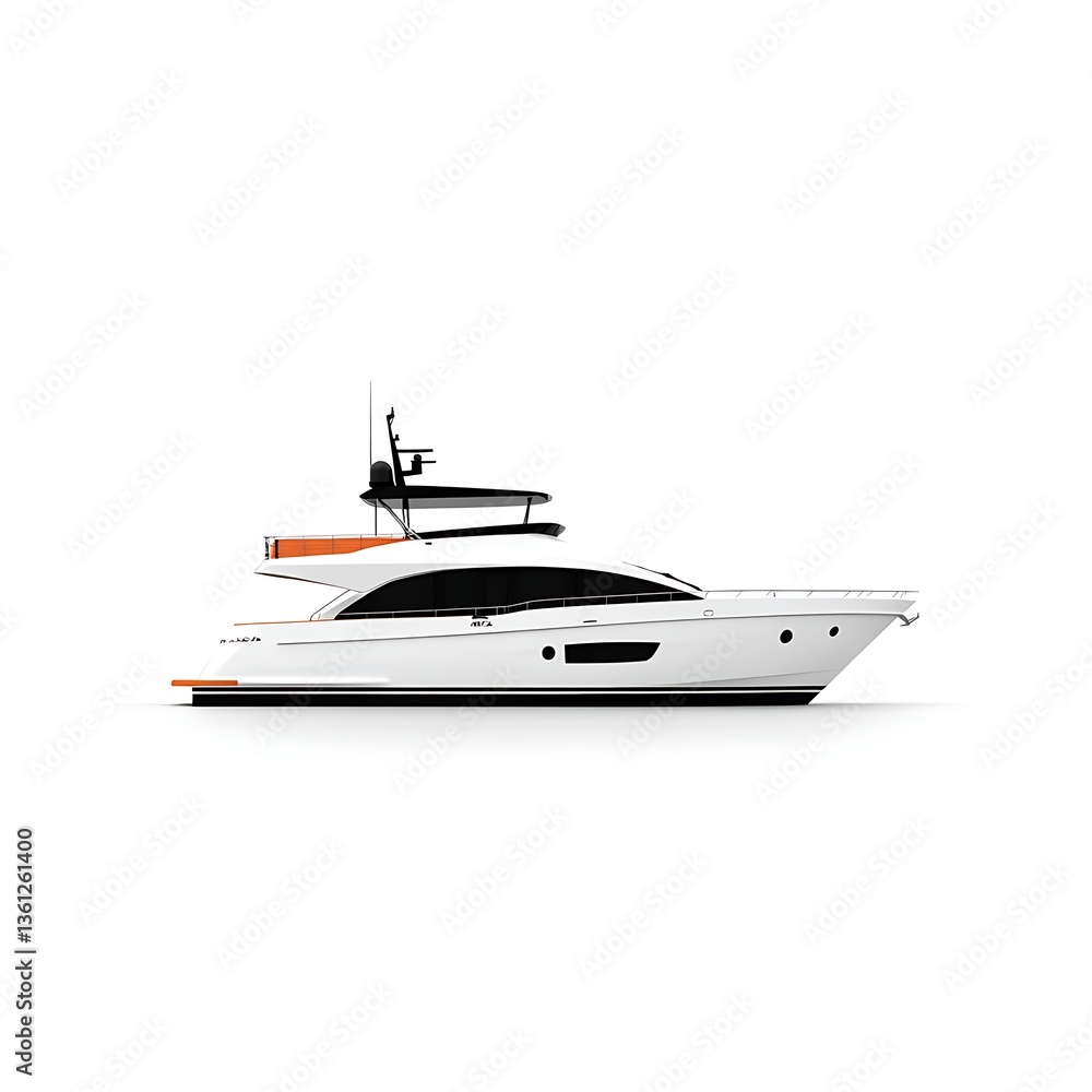 yacht 3D render yacht 3D render