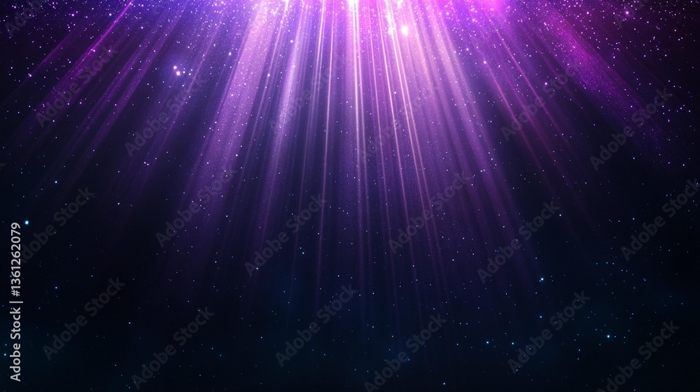 Abstract purple and blue light rays and particles background. Abstract purple and blue light rays and particles background.