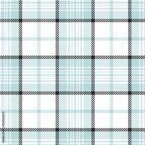 Modern Seamless Tartan in Rich White tones Textile Design Variant 984