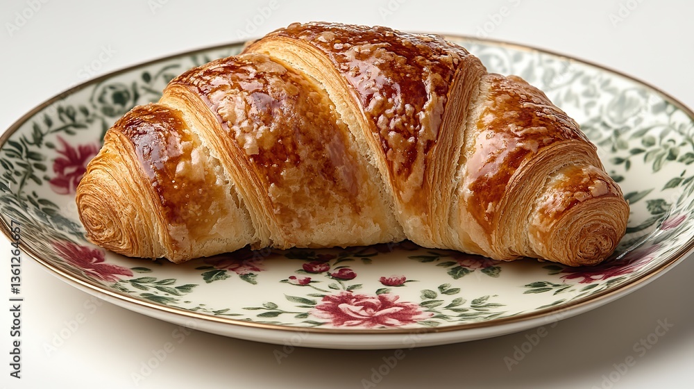 croissant on plate croissant on plate