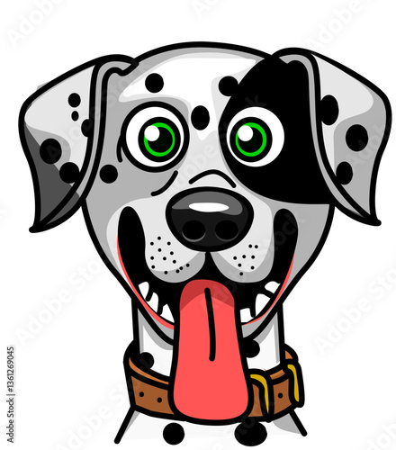 Illlustration of a dalmatian cartoon