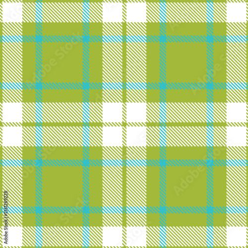 Neon Snot Seamless Tartan with Bright White accents Textile Design
