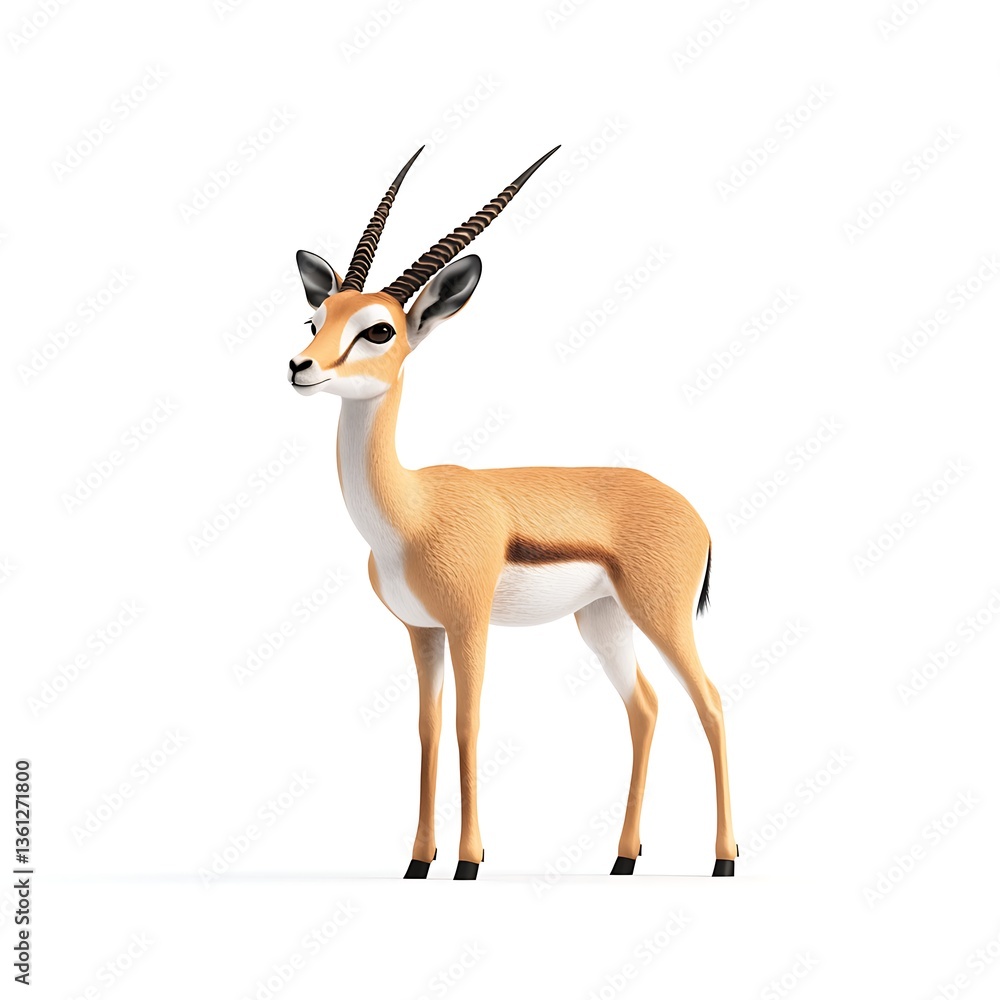 Fototapeta premium gazelle 3D render