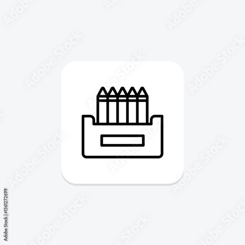 Crayons, vector, pixel perfect, illustrator file