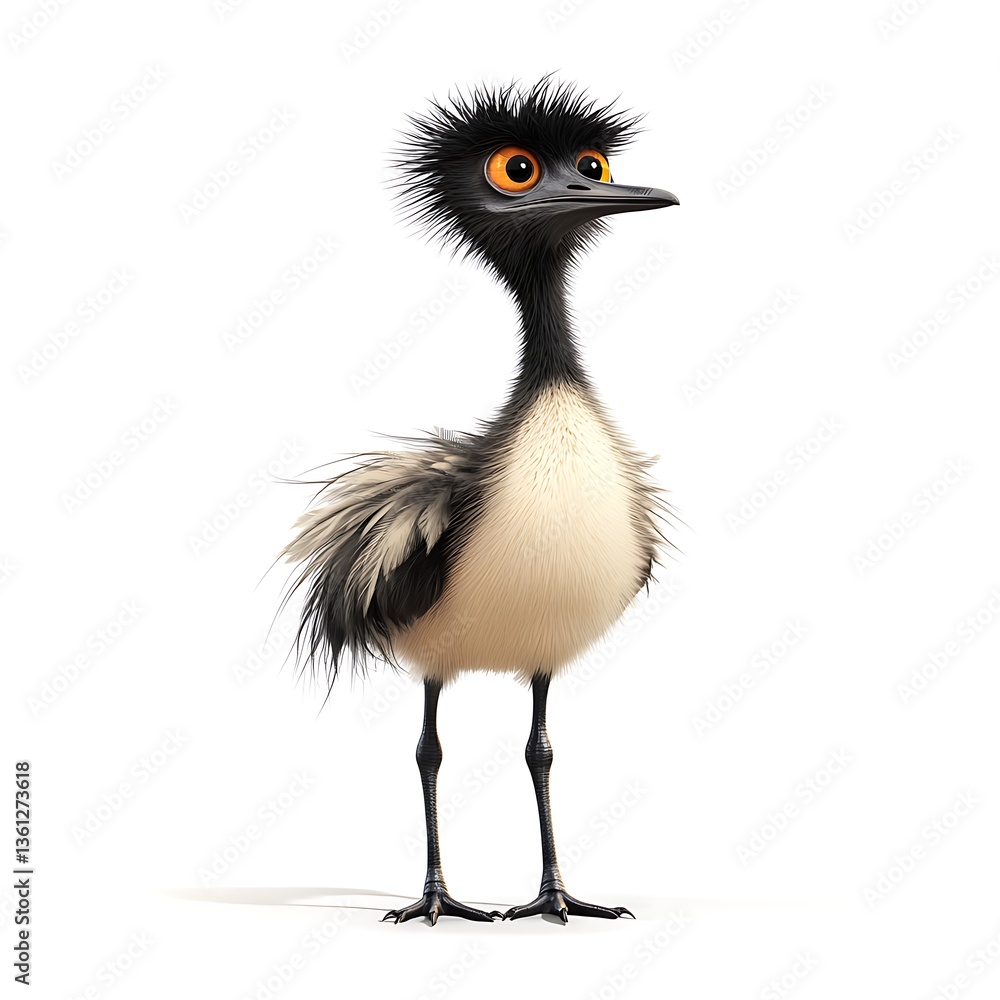 emu 3D render emu 3D render