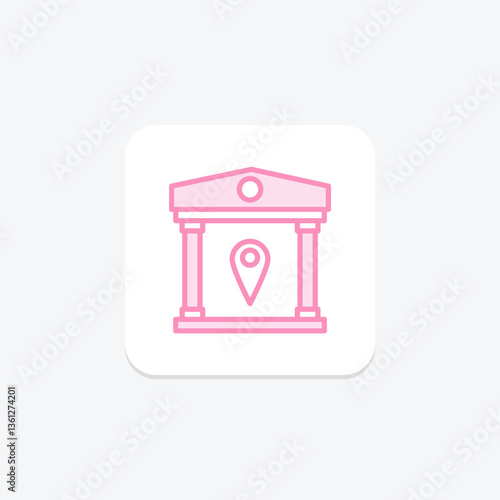 Museum Location, vector, pixel perfect, illustrator file