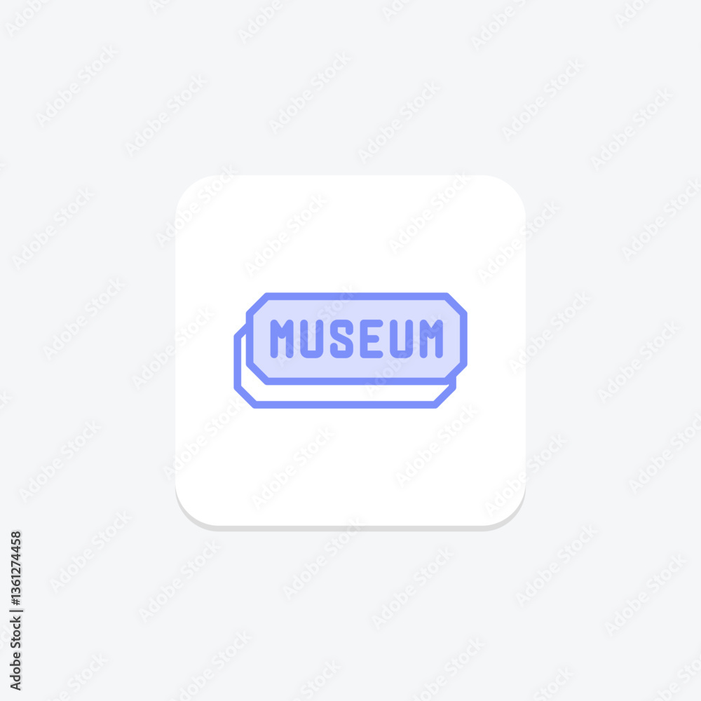 Museum Ticket, vector, pixel perfect, illustrator file
