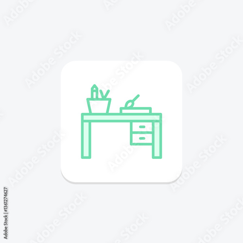 Paint Table, vector, pixel perfect, illustrator file