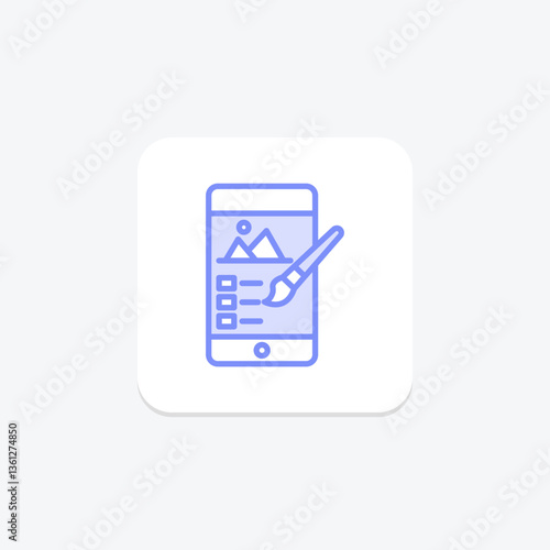 Mobile Painting, vector, pixel perfect, illustrator file