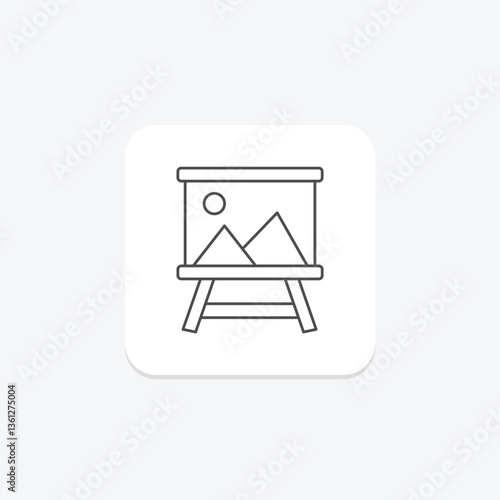 Canvas Stand, vector, pixel perfect, illustrator file