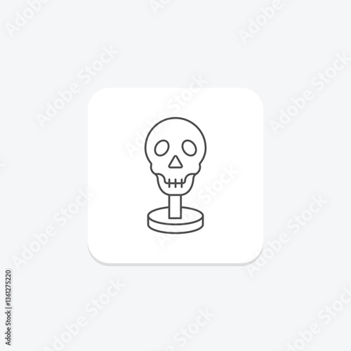 Skull Sculpture, vector, pixel perfect, illustrator file