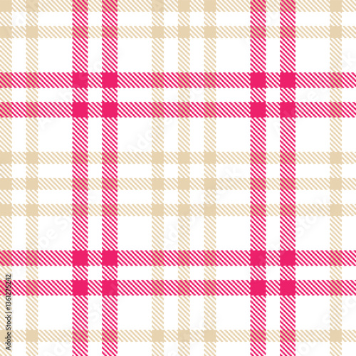 Modern Seamless Tartan in Deep White tones Textile Design Variant 1132