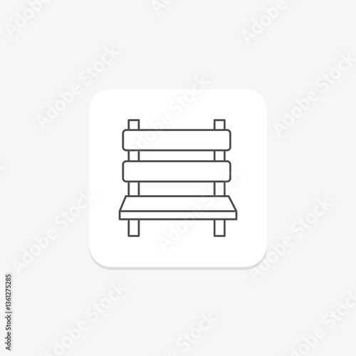 Gallery Bench, vector, pixel perfect, illustrator file