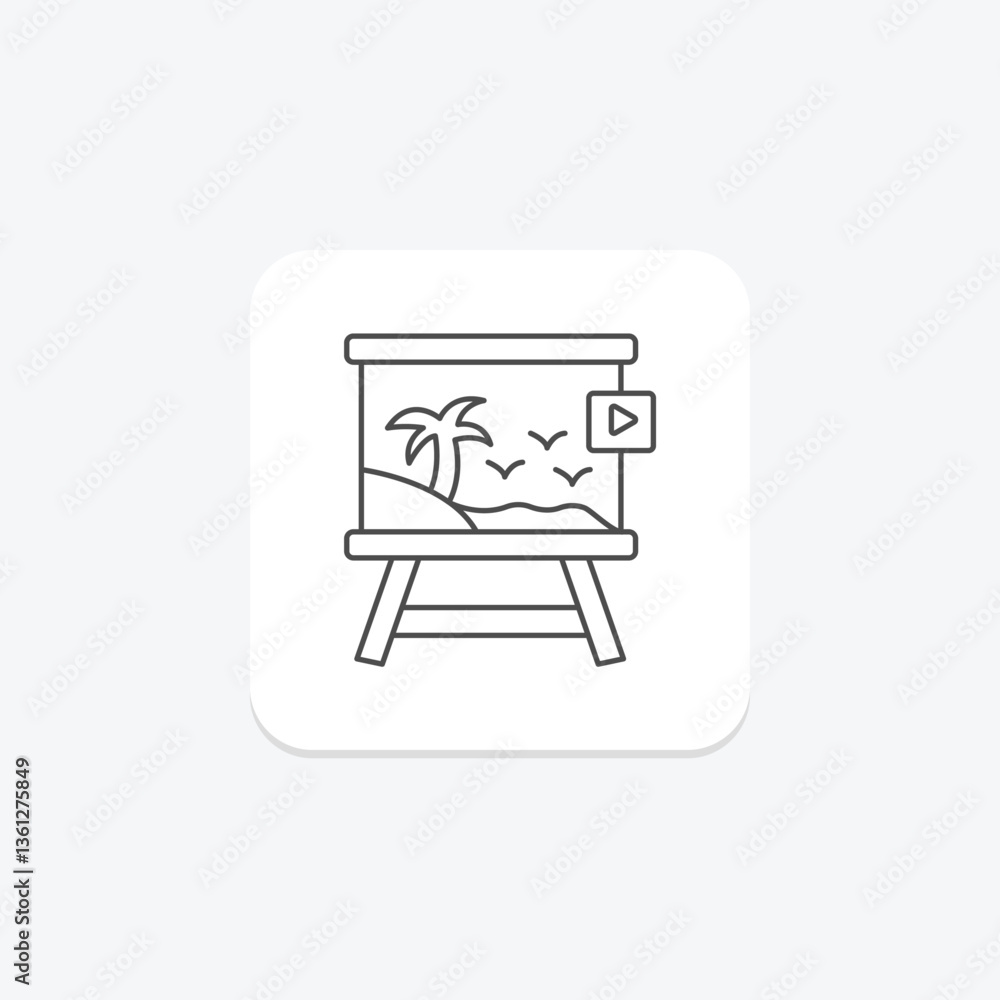 Fototapeta premium Painting Video, vector, pixel perfect, illustrator file