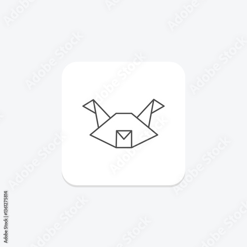 Origami Sculpture, vector, pixel perfect, illustrator file