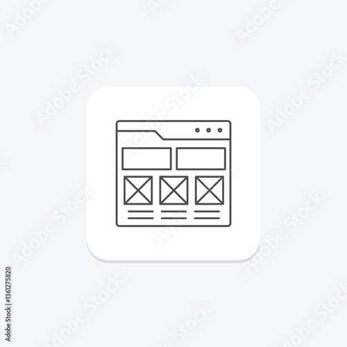 Wireframe Mockup, vector, pixel perfect, illustrator file