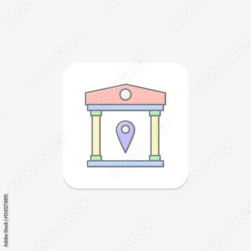 Museum Location, vector, pixel perfect, illustrator file