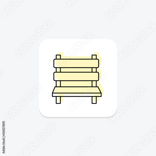 Gallery Bench, vector, pixel perfect, illustrator file