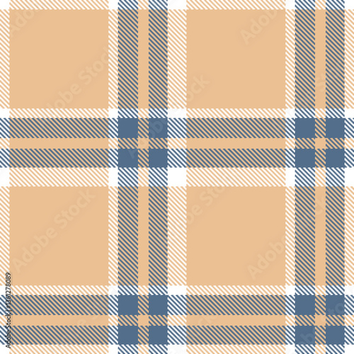 Modern Deep White Seamless Tartan Textile Design Variant 1163