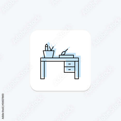 Paint Table, vector, pixel perfect, illustrator file