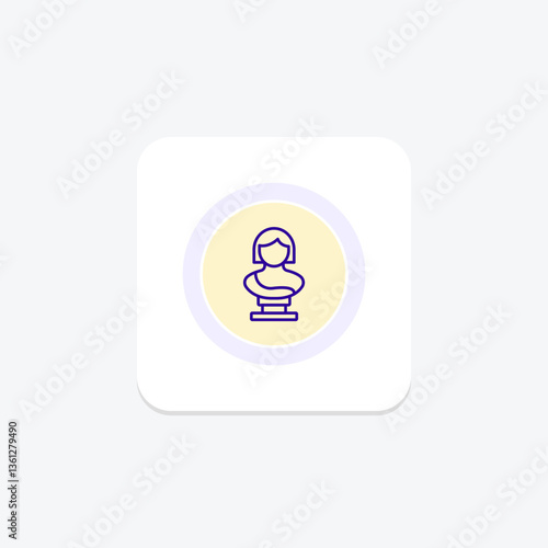 Marble Bust, vector, pixel perfect, illustrator file