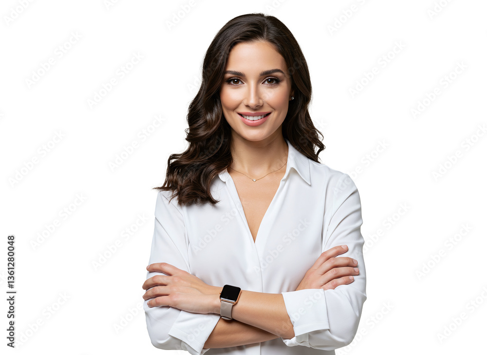 Attractive young business woman with arms crossed Attractive young business woman with arms crossed