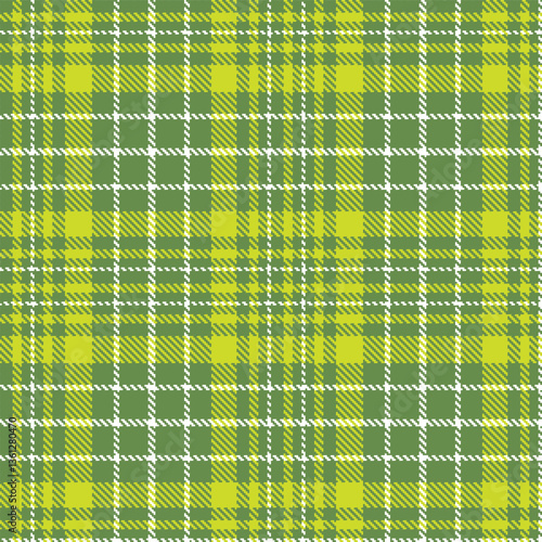 Modern Vivid Drab Green Seamless Tartan Textile Design