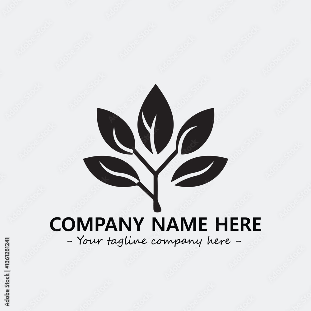 Plant illustration for logo company black and white vector image
Plant illustration for logo company black and white vector image