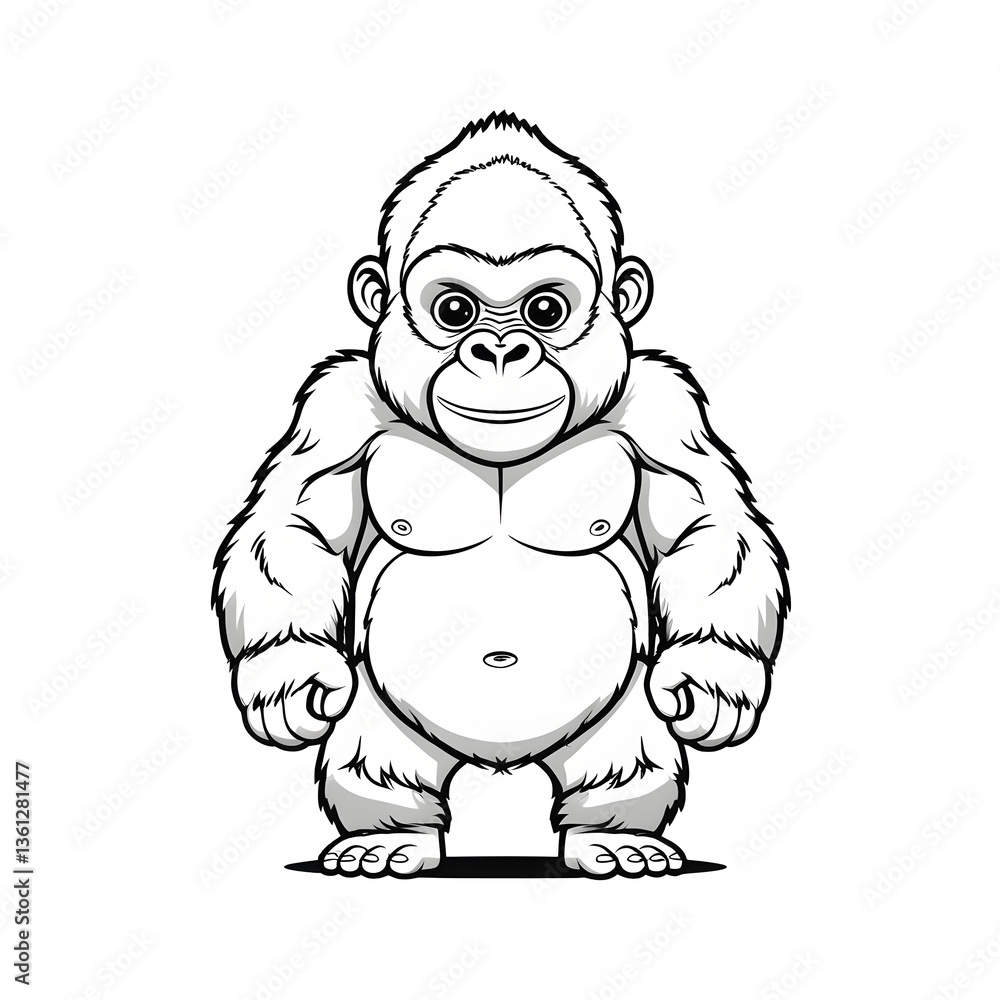 Fototapeta premium gorilla close up vector