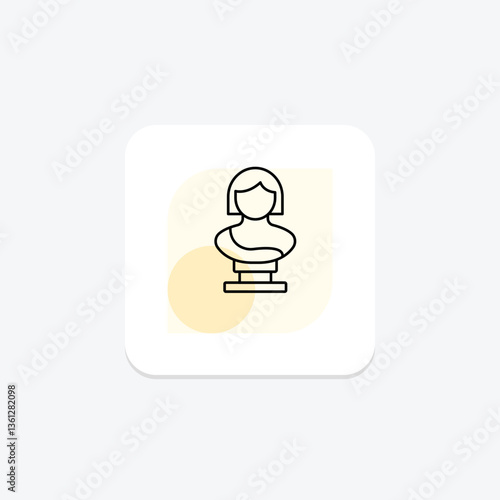 Marble Bust, vector, pixel perfect, illustrator file