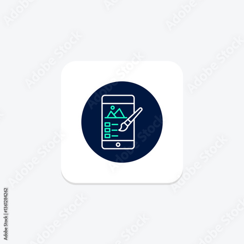 Mobile Painting, vector, pixel perfect, illustrator file
