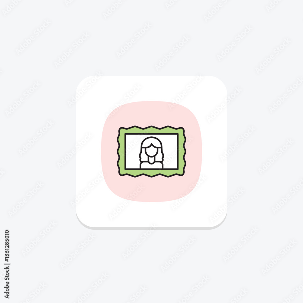Fototapeta premium Portrait Frame, vector, pixel perfect, illustrator file