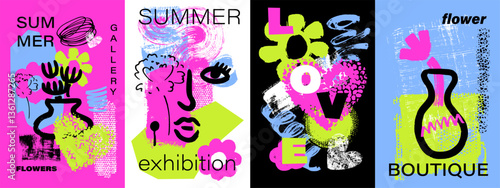 Vector paint bold brush strokes, curves, scribbles, textures. Hand drawn grunge art lines,  paper cut  shapes. Abstract collage kit. Creative posters, cards, covers.  Modern fashion colorful design.