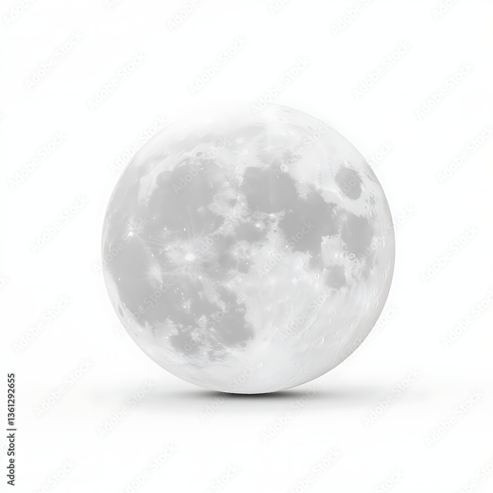 full moon 3D render full moon 3D render