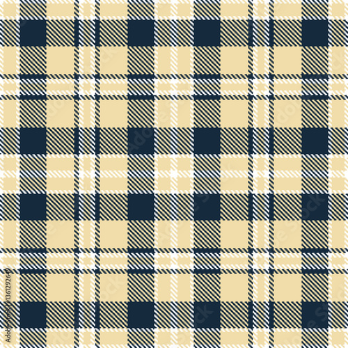 Modern Deep White Seamless Tartan Textile Design Variant 1369