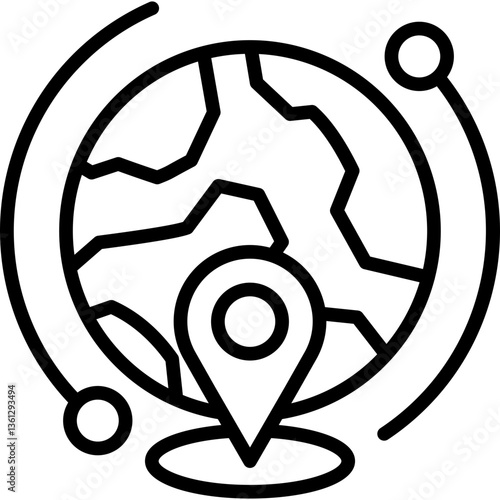 Centred Lubrication line icon