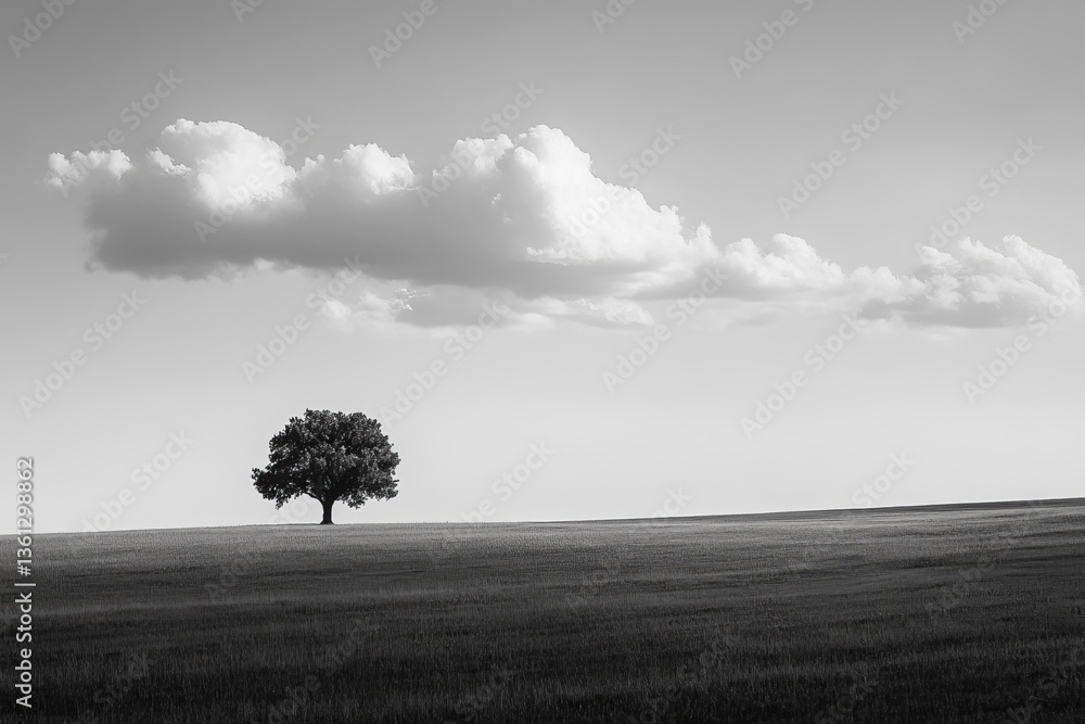 Obraz premium Minimal Serenity in Expansive Landscapes