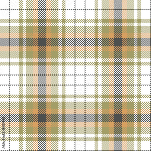 Modern Dark White Seamless Tartan Textile Design Variant 1463