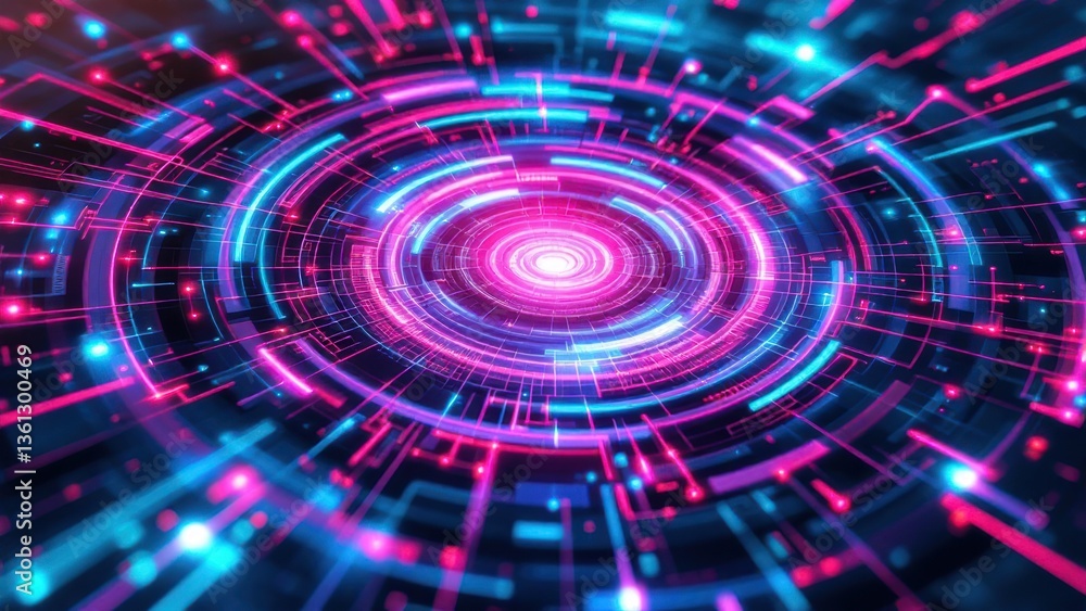 illustration Abstract futuristic electronic circuit technology background illustration Abstract futuristic electronic circuit technology background