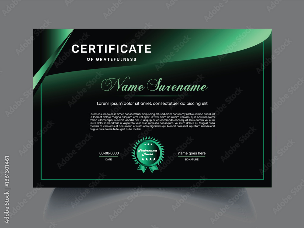 Fototapeta premium Professional business Certificate design template
