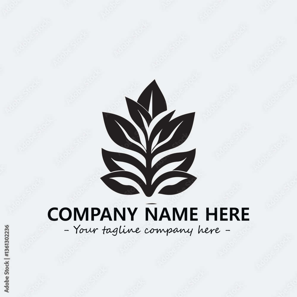 Plant illustration for logo company black and white vector image
Plant illustration for logo company black and white vector image