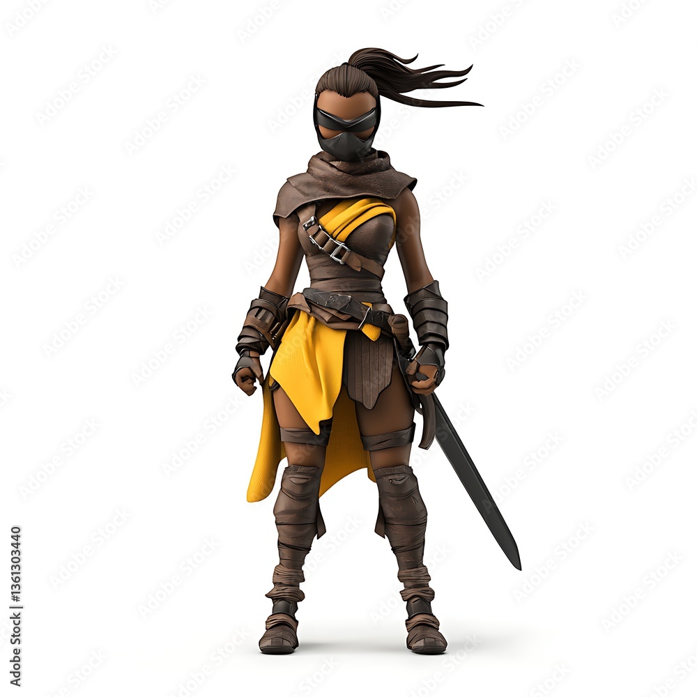 Obraz premium cyber warrior princess hero 3D render