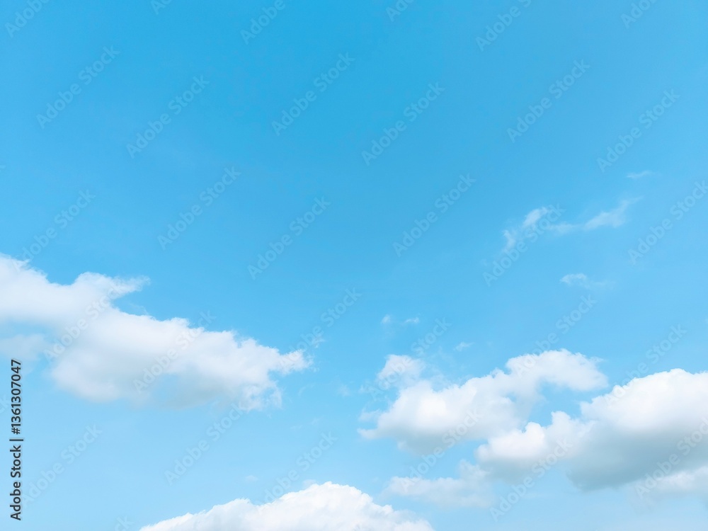 Fototapeta premium clear blue sky and white clouds