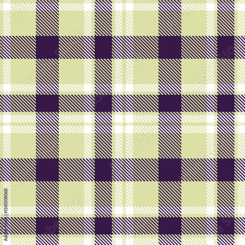 Modern Bright Beige Seamless Tartan Textile Design Variant 1601