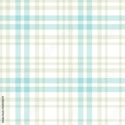 Modern Pale White Seamless Tartan Textile Design Variant 1606