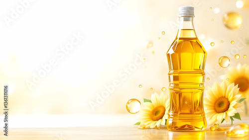 Bottle of sunflower oil