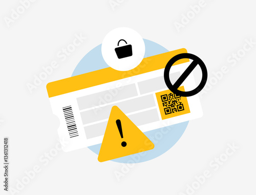 Ticket scalping and resale concept with online ticket sales, scalping bots, secondary market and inflated prices. Digital touting, automated purchasing and reselling. Vector illustration and icons
