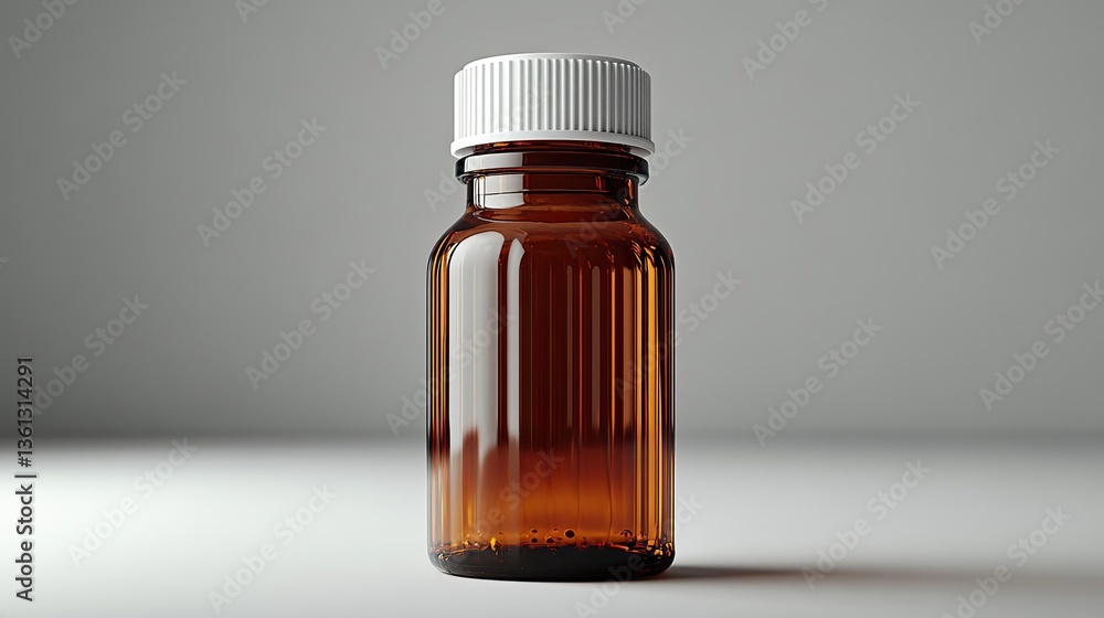 the empty brown glass bottle with white cap is suitable for medical pharmaceutical or cosmetic use ideal for packaging liquids syrups or other solutions in a secure container the empty brown glass bottle with white cap is suitable for medical pharmaceutical or cosmetic use ideal for packaging liquids syrups or other solutions in a secure container